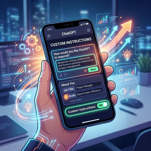 ChatGPT 효율 10배 높이기: '맞춤형 지침' 설정 완벽 가이드 (모바일)