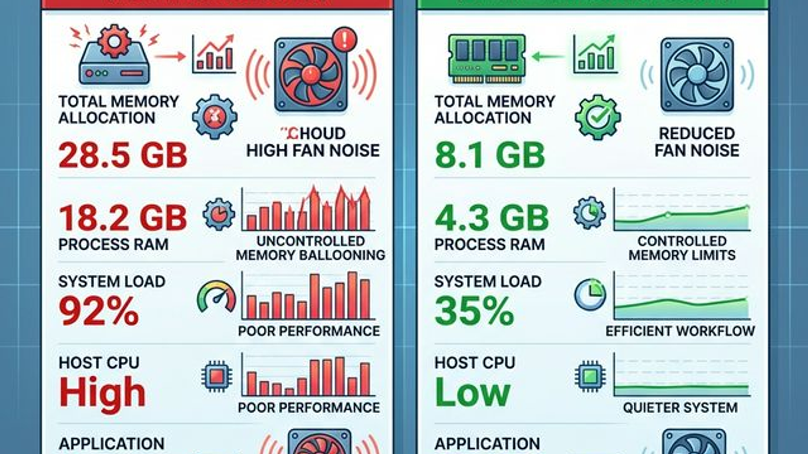 WSL2 메모리 최적화 전후 성능 데이터 비교