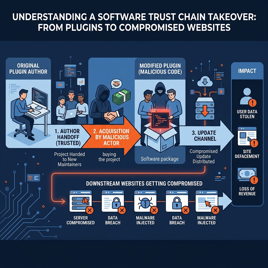 플러그인 인수 이후 신뢰 체인이 오염되는 구조